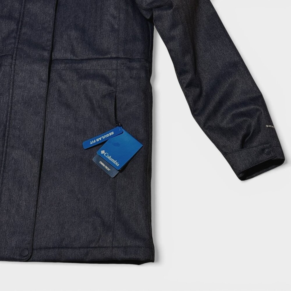 New Columbia Portland Point Parka Women's XS Black Herringbone Hooded Jacket - Picture 8 of 15